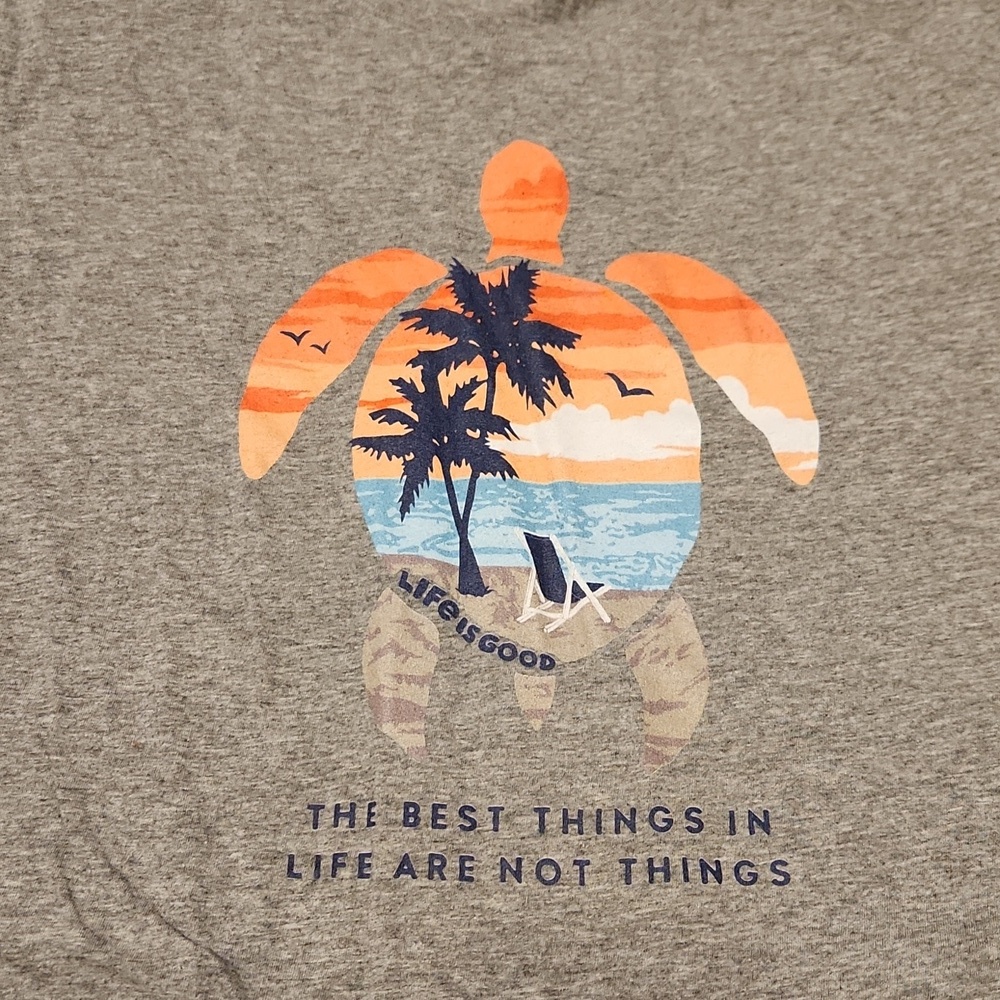 NWT Life is Good turtle print tee sz XXXL - Picture 2 of 2